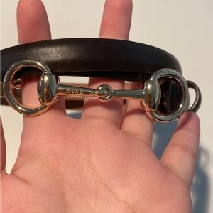 Gucci Dark Brown Horse-bit Belt